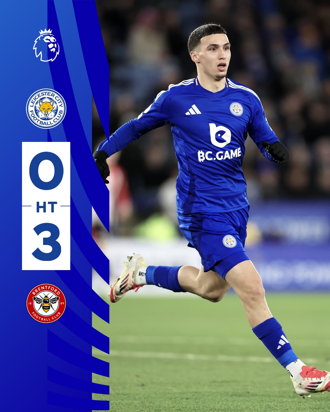  半場0-3！萊斯特若不進球輸球，將主場6連敗0進球創(chuàng)歷史最糟戰(zhàn)績