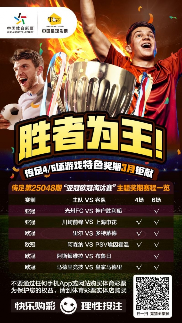  勝者為王！傳足特色獎(jiǎng)期第25048期聚焦亞冠歐冠淘汰賽