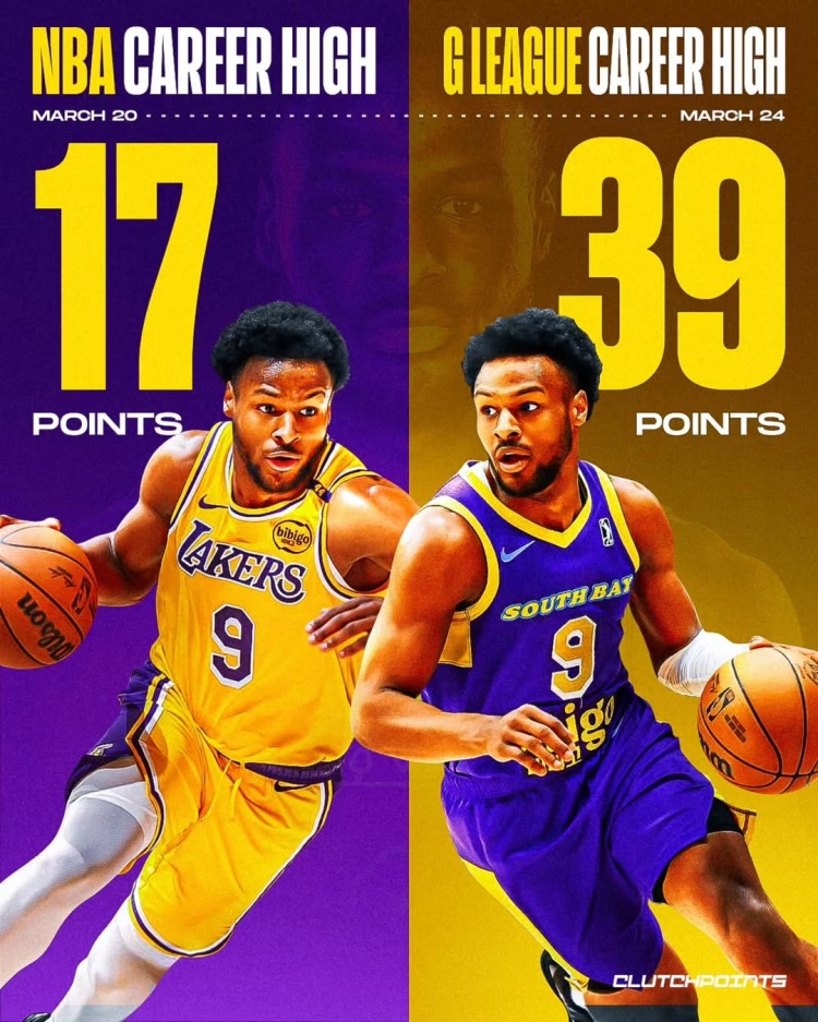  在進(jìn)步！布朗尼一周內(nèi)先后創(chuàng)下個(gè)人NBA和G聯(lián)盟單場(chǎng)得分新紀(jì)錄