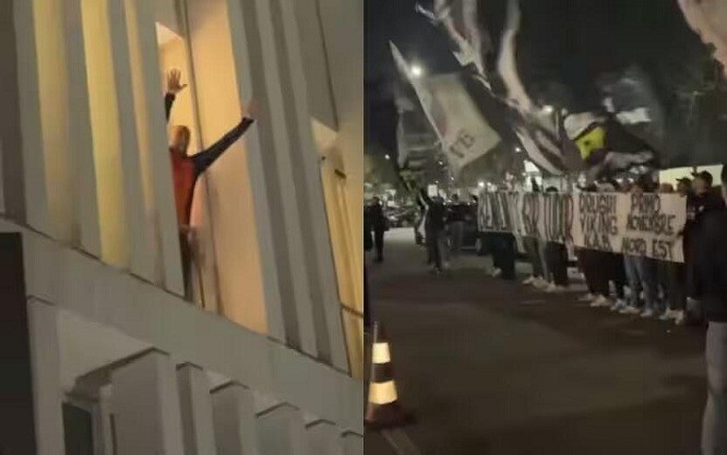  都體：尤文球迷來(lái)到酒店外支持新主帥，圖多爾向球迷們揮手致意