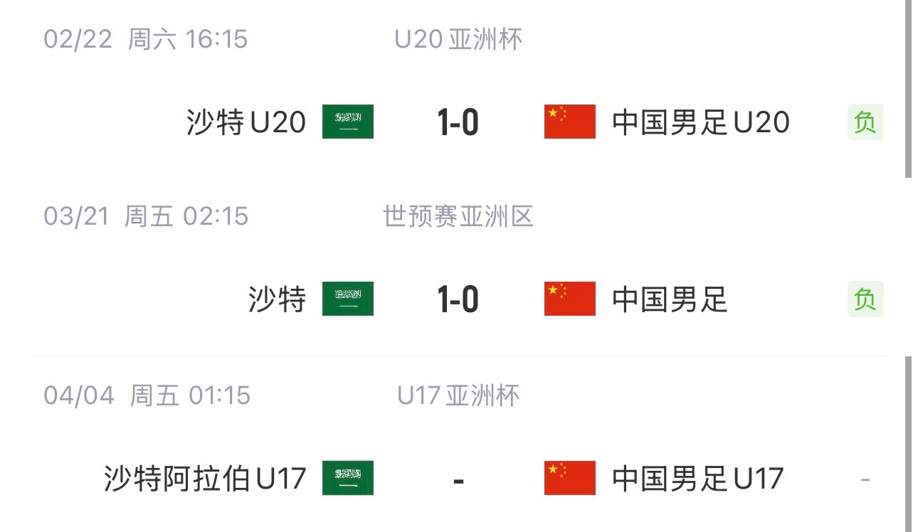  國(guó)字號(hào)三遇沙特！國(guó)少U17亞洲杯首戰(zhàn)對(duì)陣沙特，此前國(guó)足&國(guó)青均負(fù)