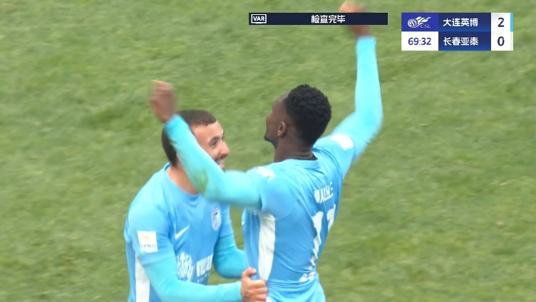  馬萊萊大連處子球！呂焯毅助攻馬萊萊破門，大連英博2-0亞泰